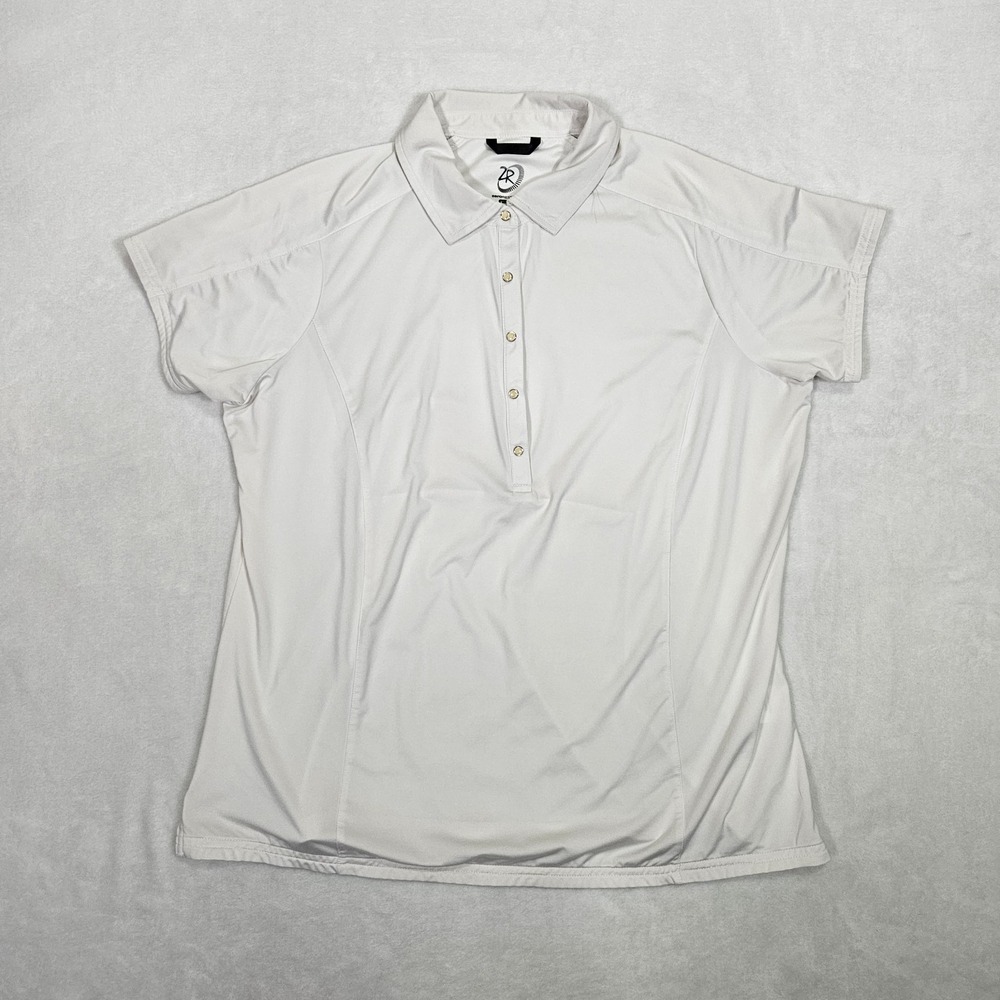 Zero Restriction 1/4 Zip Pullover Men's XL Tour Series Golf White Short‎ Sleeve